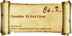 Csonka Krisztina névjegykártya