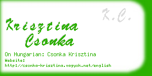 krisztina csonka business card